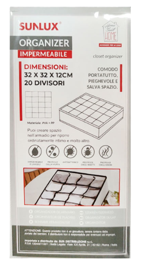 Organizer salvaspazio 32x32x12cm